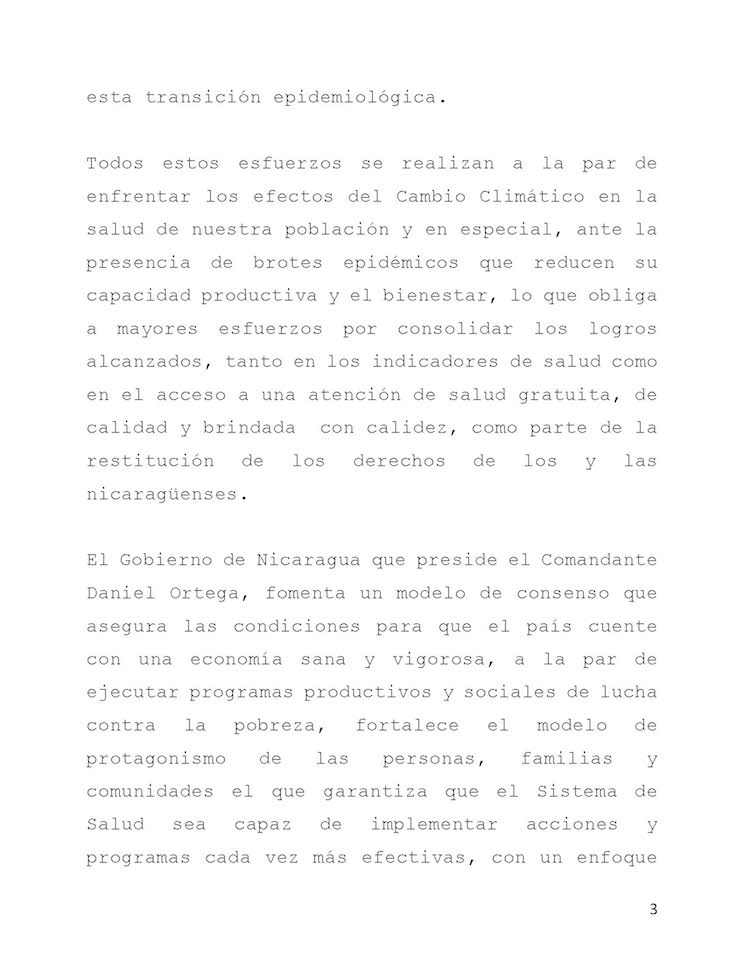 Discurso Nicaragua OMS