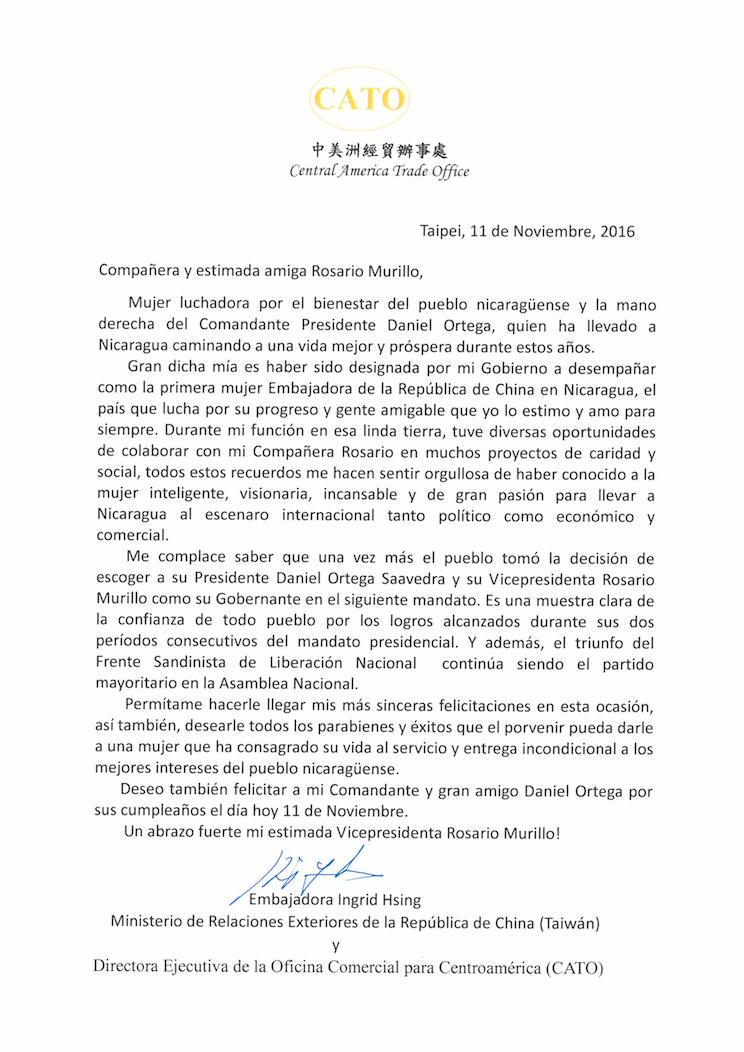 Nota de Taiw&aacute;n