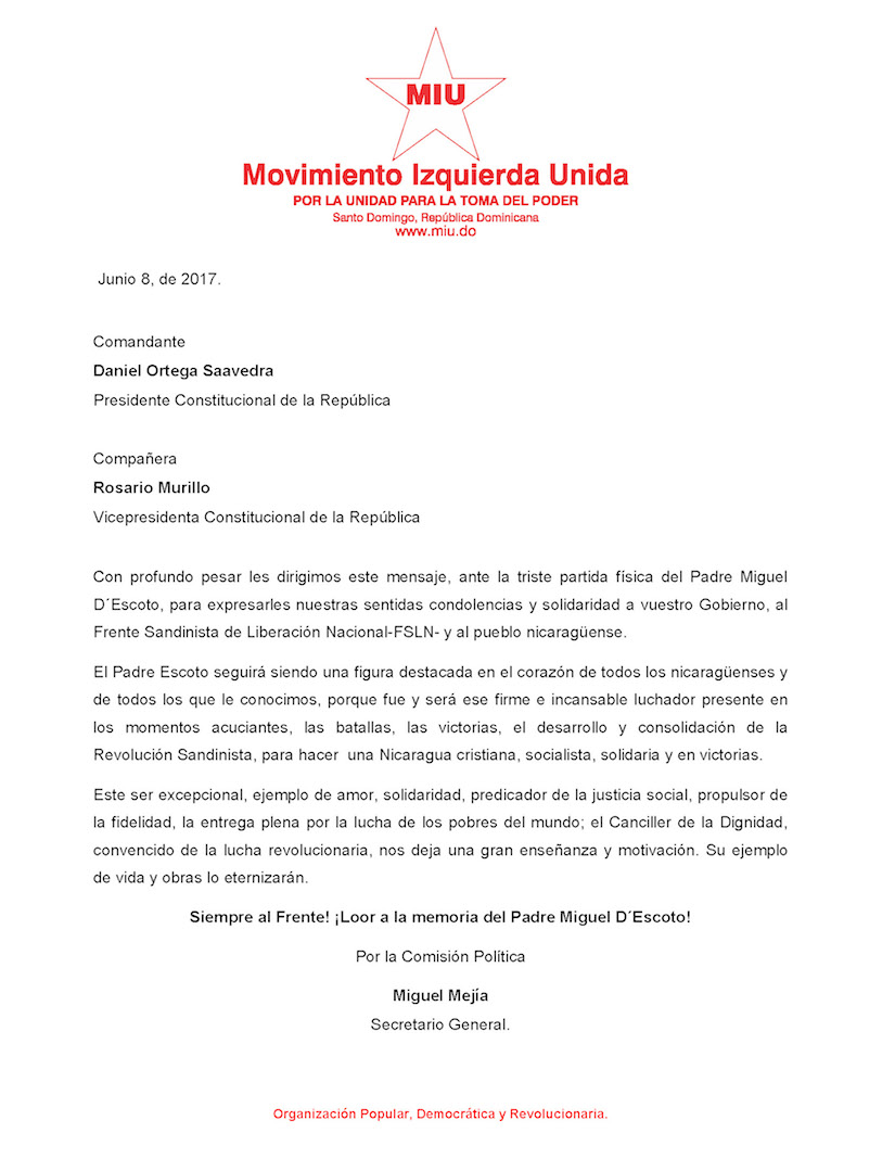 Condolencias