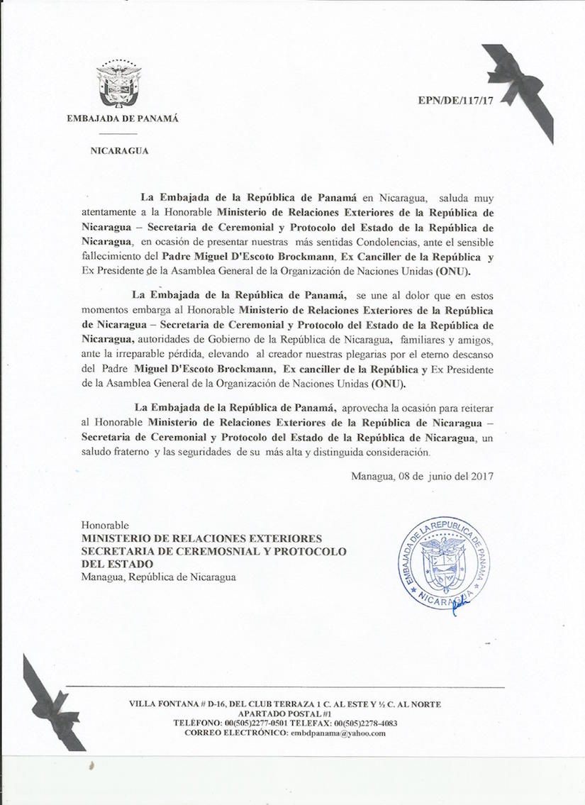 Condolencias