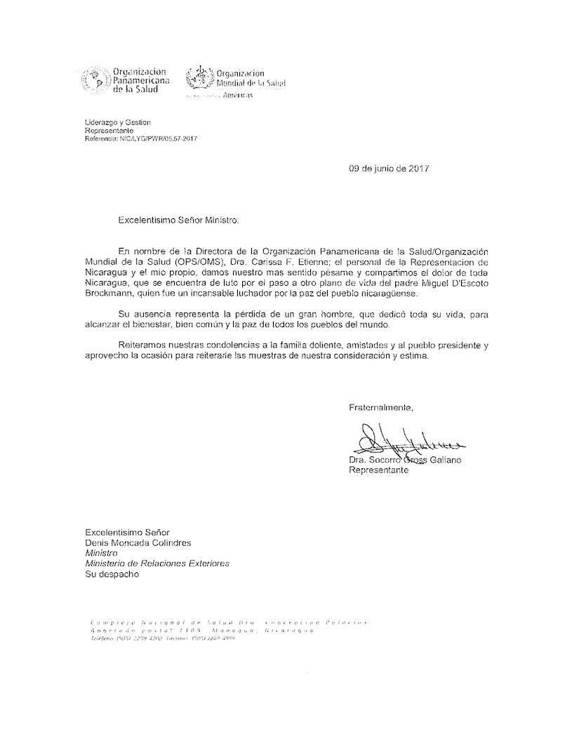 Condolencias