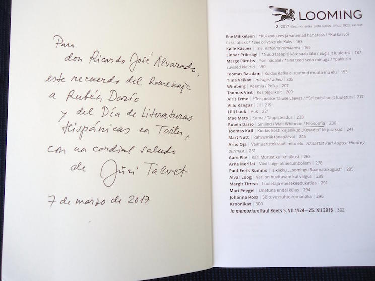Homenaje a Dar&iacute;o en Estonia