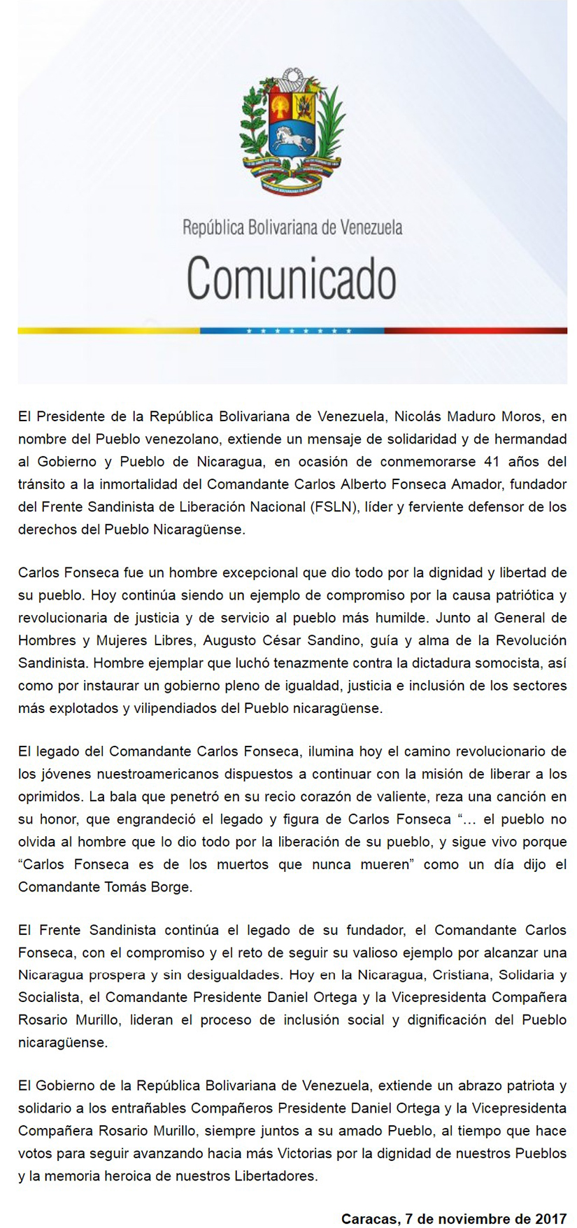 comunicado