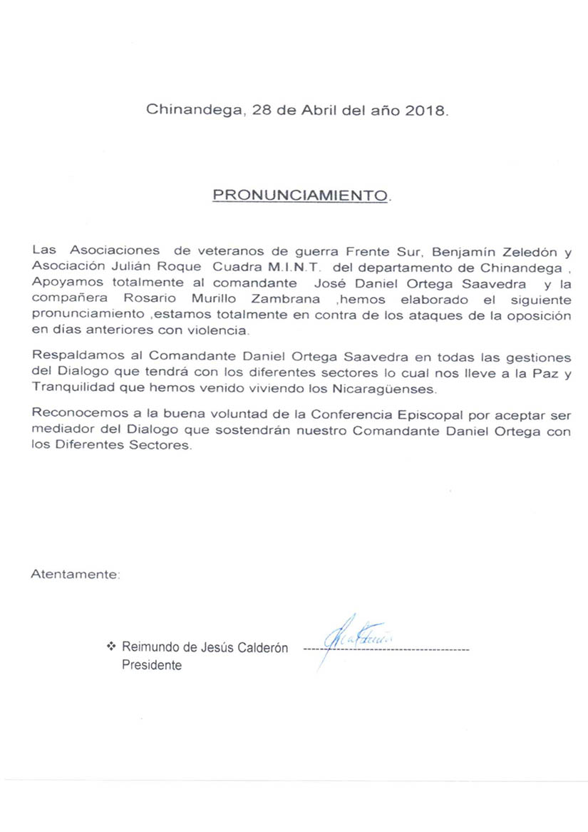 pronunciamiento