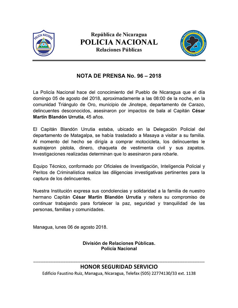 polic&iacute;a