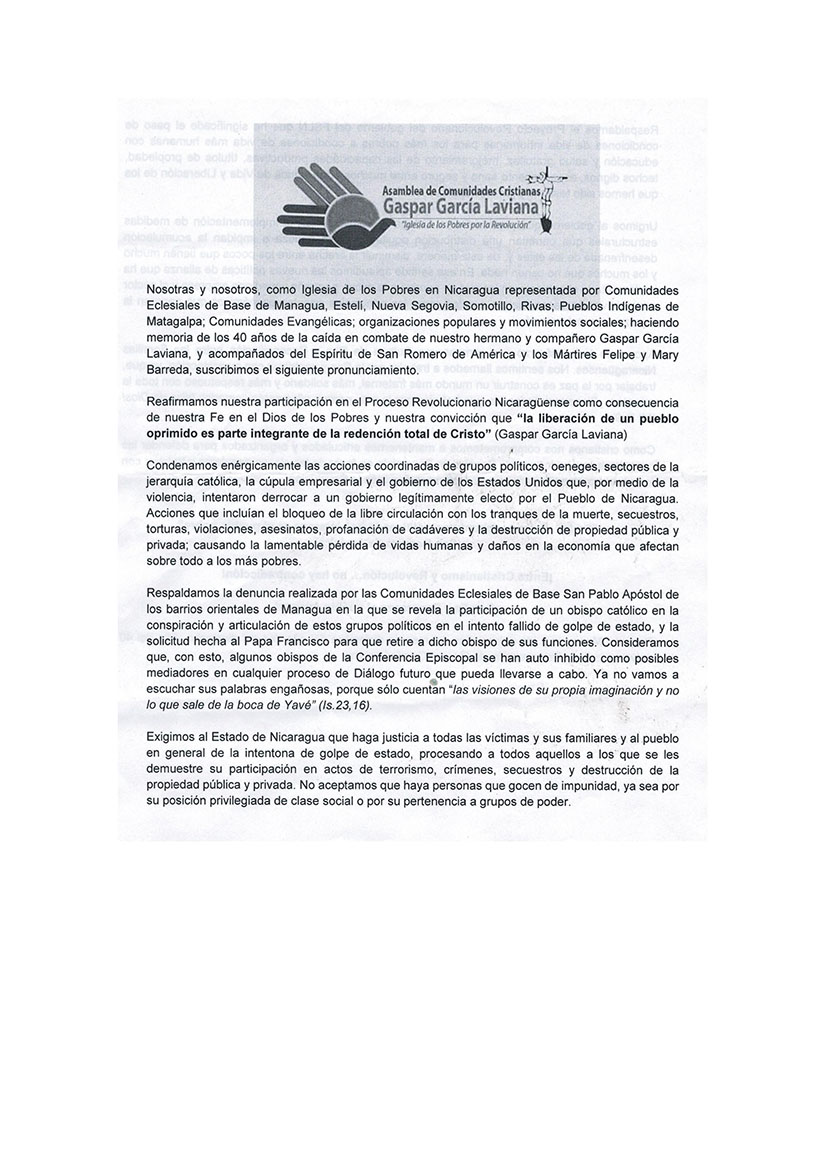 pronunciamiento