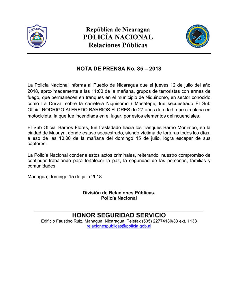 POLIC&Iacute;A
