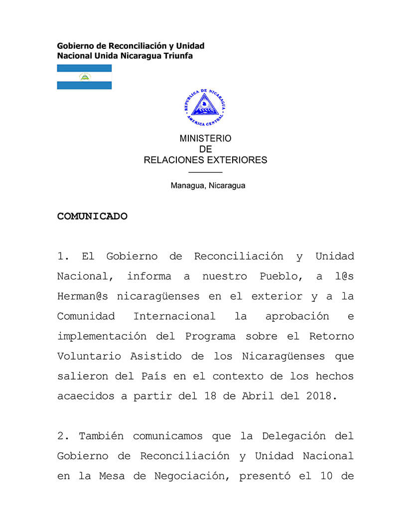 comunicado-retorno-nicarag&uuml;enses