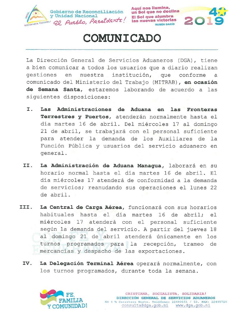 DGA-comunicado-semanasanta