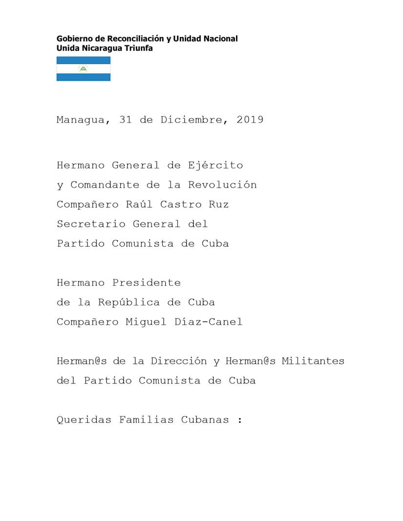 mensaje-nicaragua-cuba-revolucion-cubana