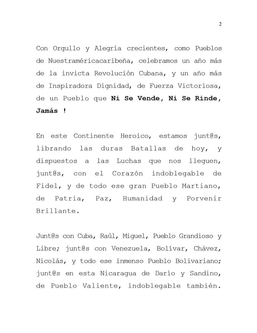 mensaje-nicaragua-cuba-revolucion-cubana