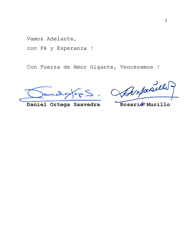 mensaje Daniel y Rosario a Nicol&aacute;s