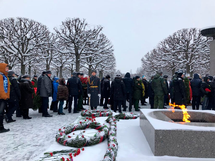 embajadora de Nicaragua en Rusia, compa&ntilde;era Alba Azucena Torres, particip&oacute; en los actos conmemorativos de fin de sitio en Leningrado 