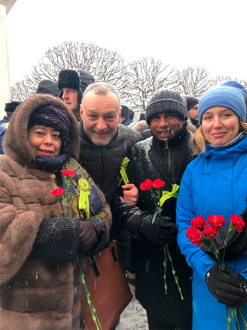 embajadora de Nicaragua en Rusia, compa&ntilde;era Alba Azucena Torres, particip&oacute; en los actos conmemorativos de fin de sitio en Leningrado 