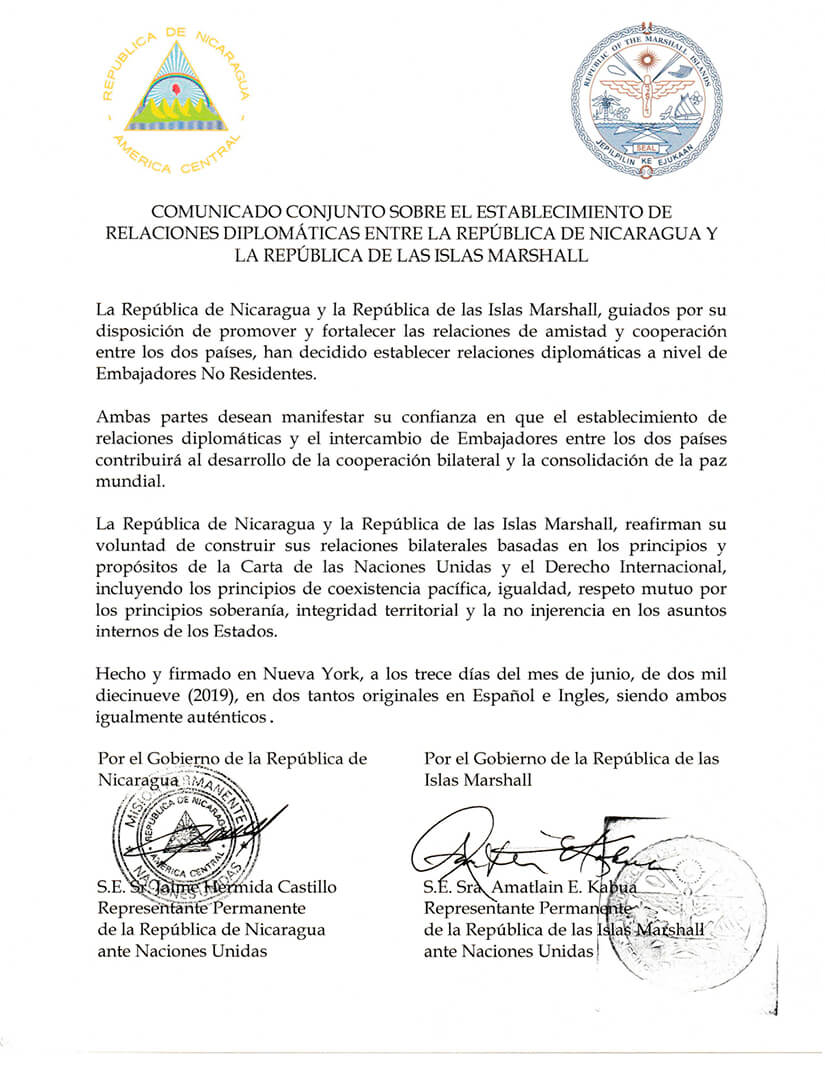 relaciones-nicaragua-islas-marshall