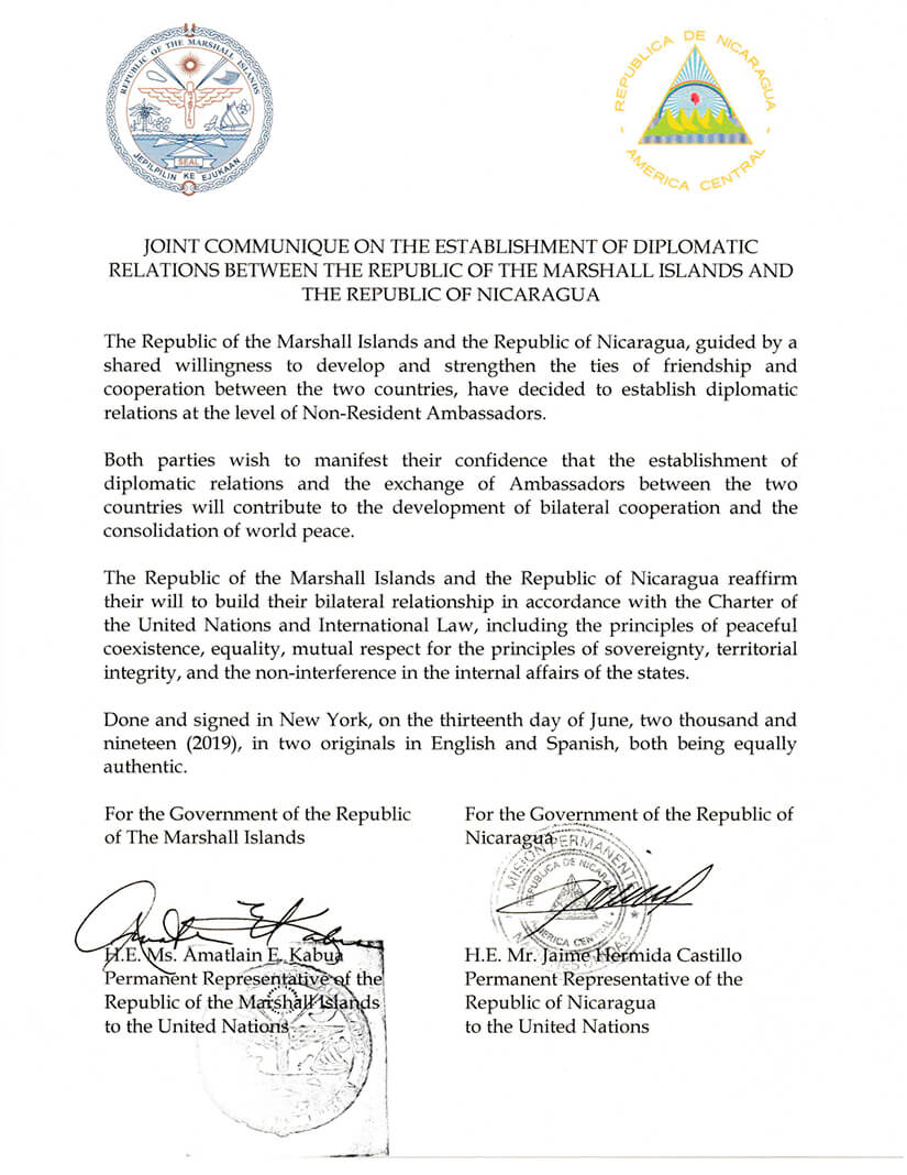 relaciones-nicaragua-islas-marshall