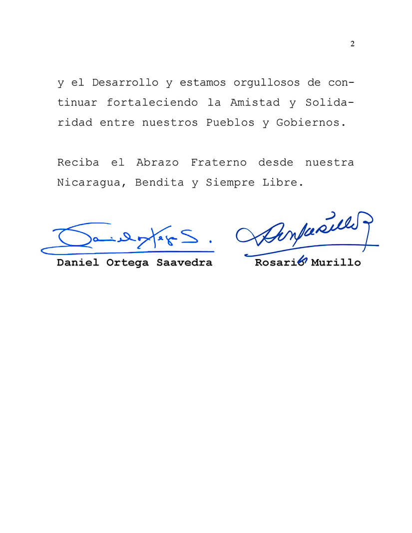 Gobierno de Nicaragua saluda el 62 Aniversario de la Independencia de la República de Ghana