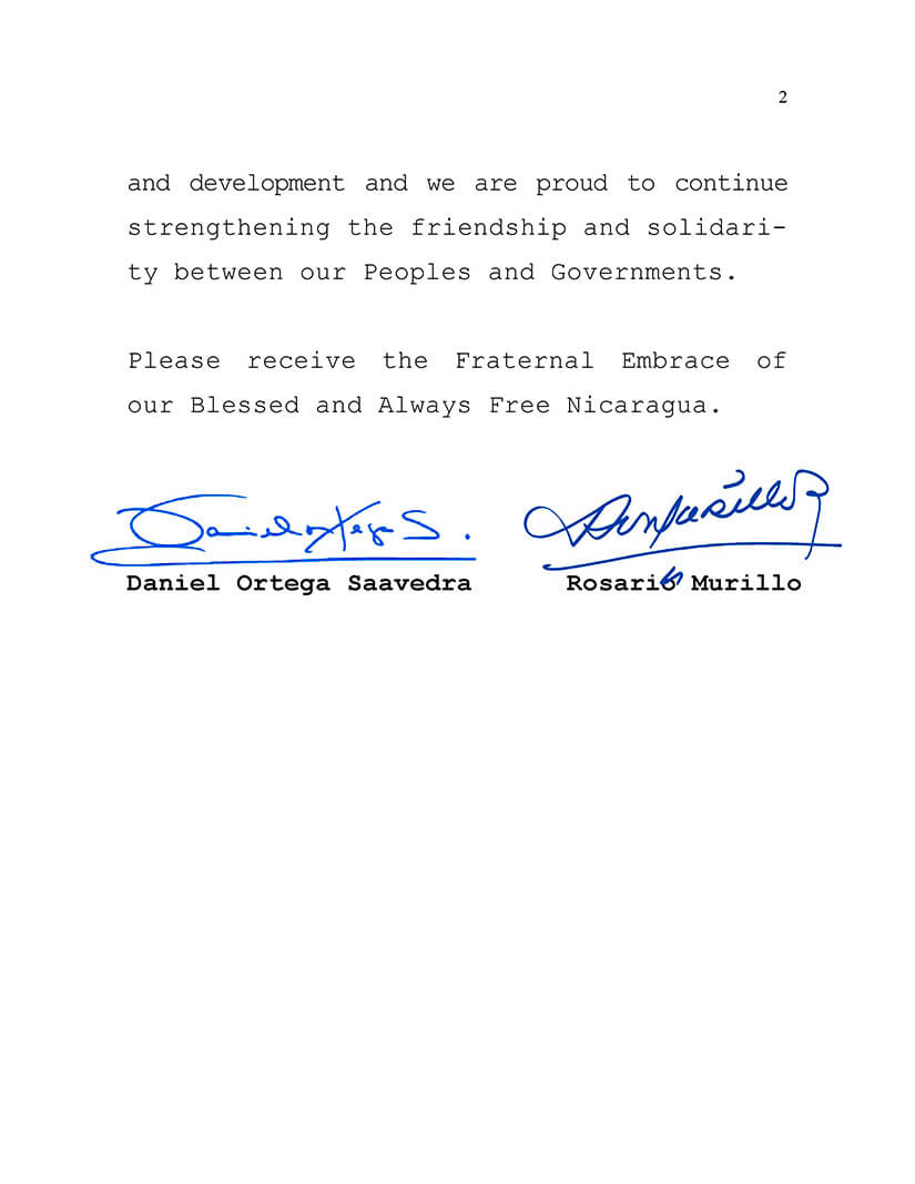Gobierno de Nicaragua saluda el 62 Aniversario de la Independencia de la República de Ghana