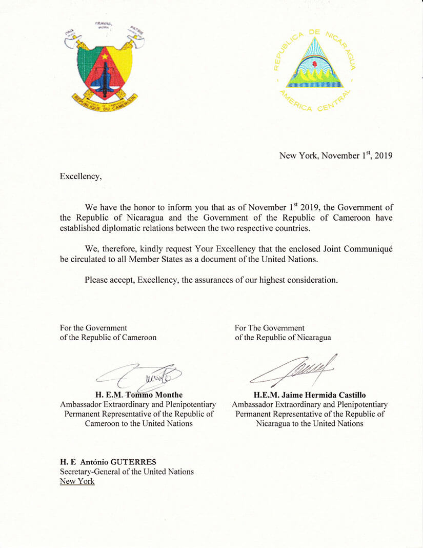 nicaragua-relaciones-diplomaticas-camerun