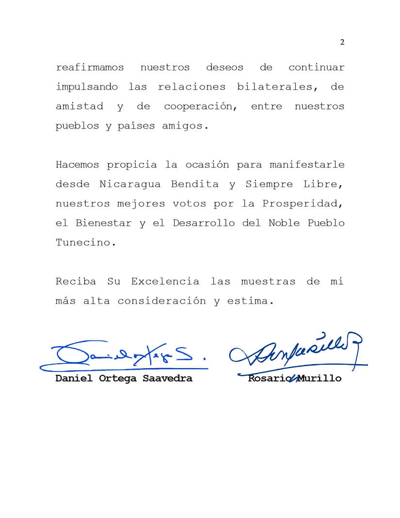 mensaje-nicaragua-presidente-electo-tunez