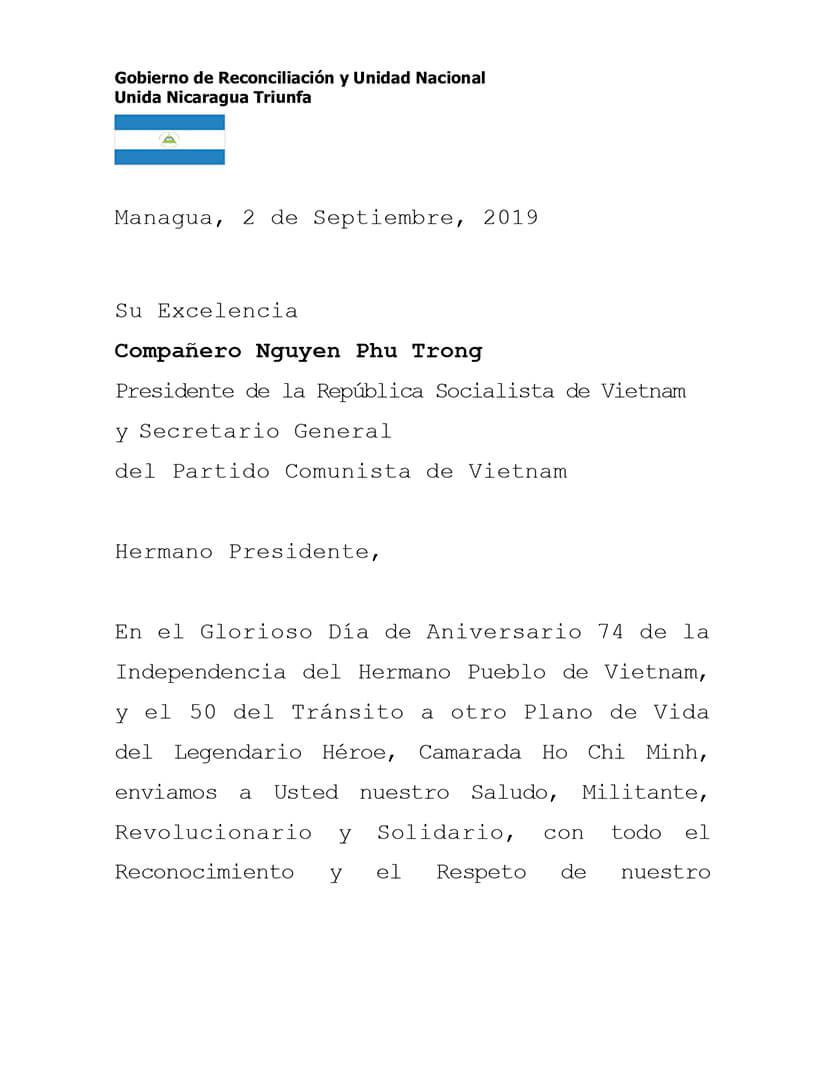 mensaje-nicaragua-saludando-independencia-de-vietnam-