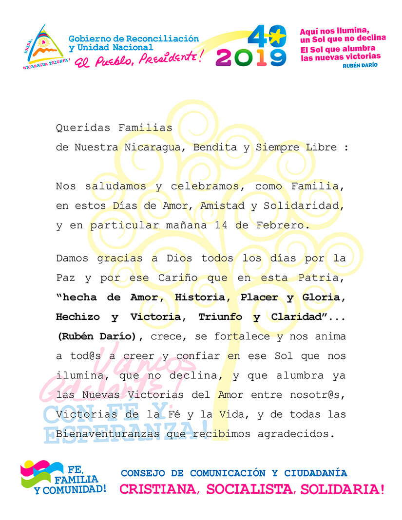 saludo en el dia del amor, la amistad y la solidaridad