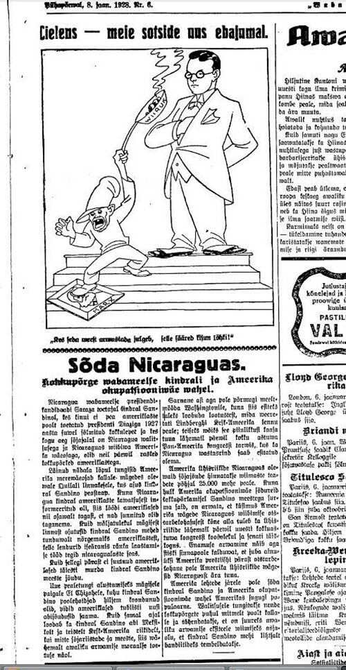 Sandino en la prensa de Estonia
