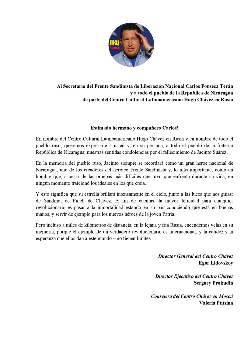 condolencias