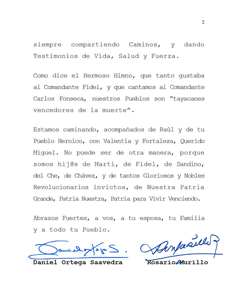 presidente-daniel-ortega-y-vicepresidenta-rosario-murillo-saluda-diaz-canel-por-su-cumpleano