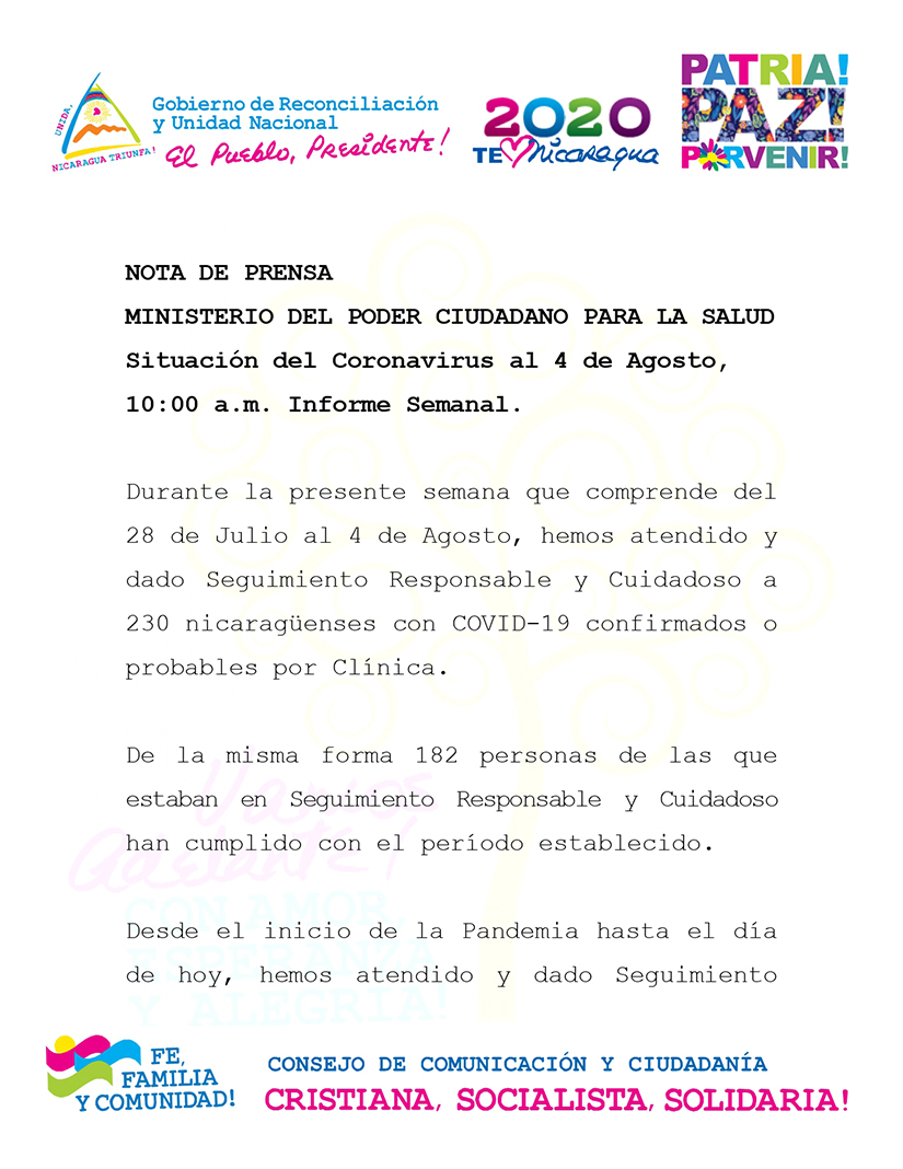 informe-semanal-coronavirus-nicaragua