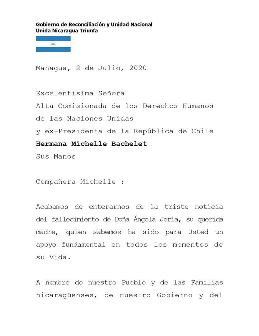 mensaje-condolencias-michelle-bachelet