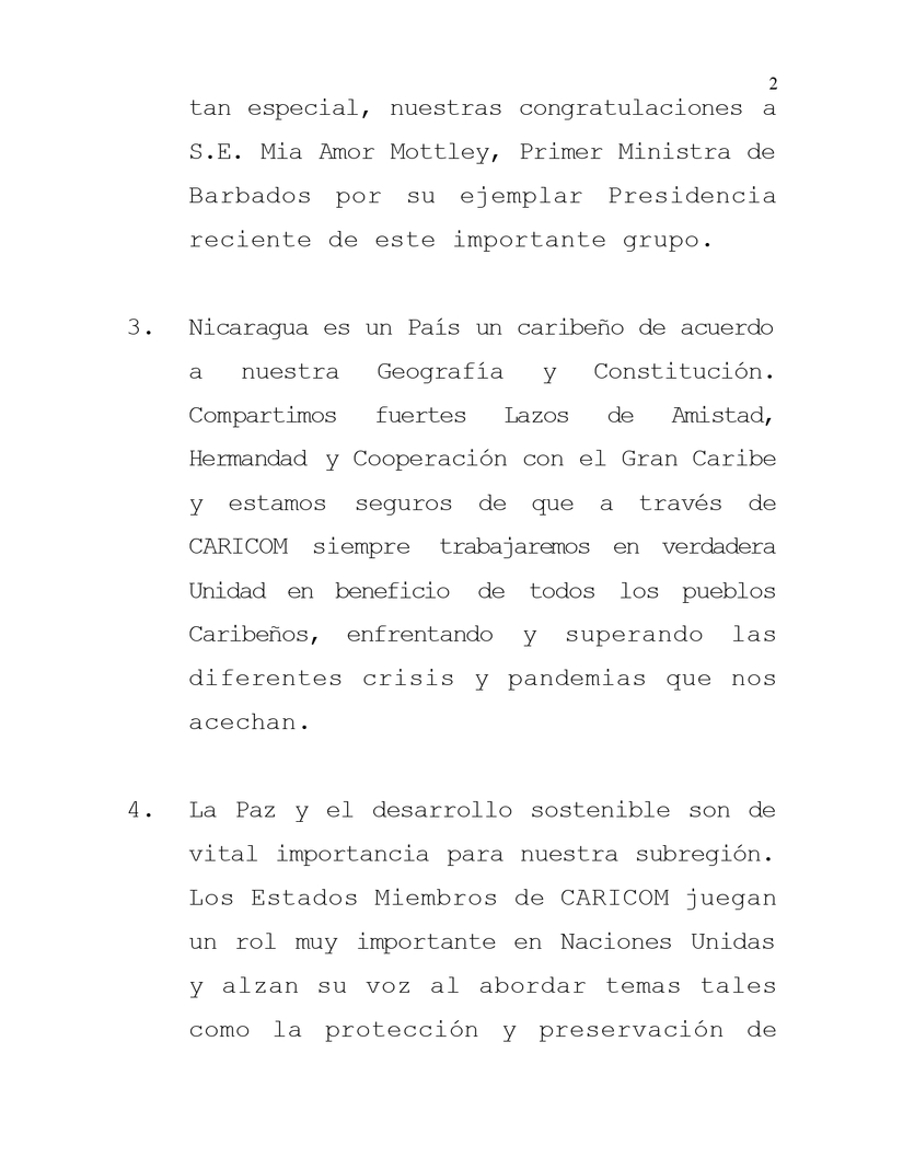 mensaje-nicaragua-onu-caricom