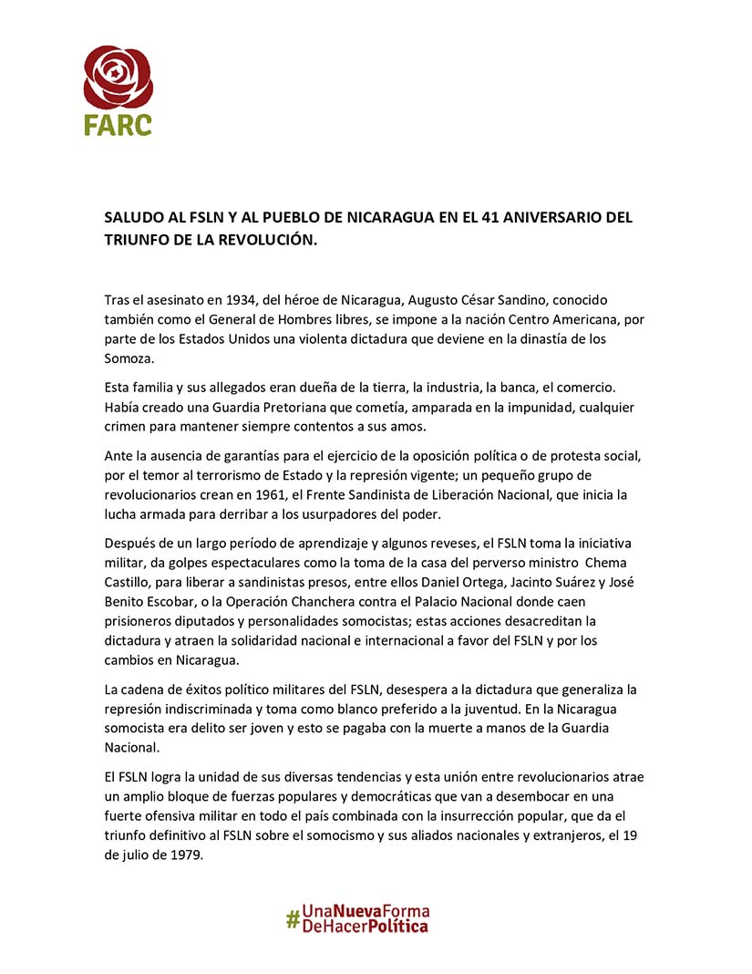 mensaje-farc-revolucion-sandinista