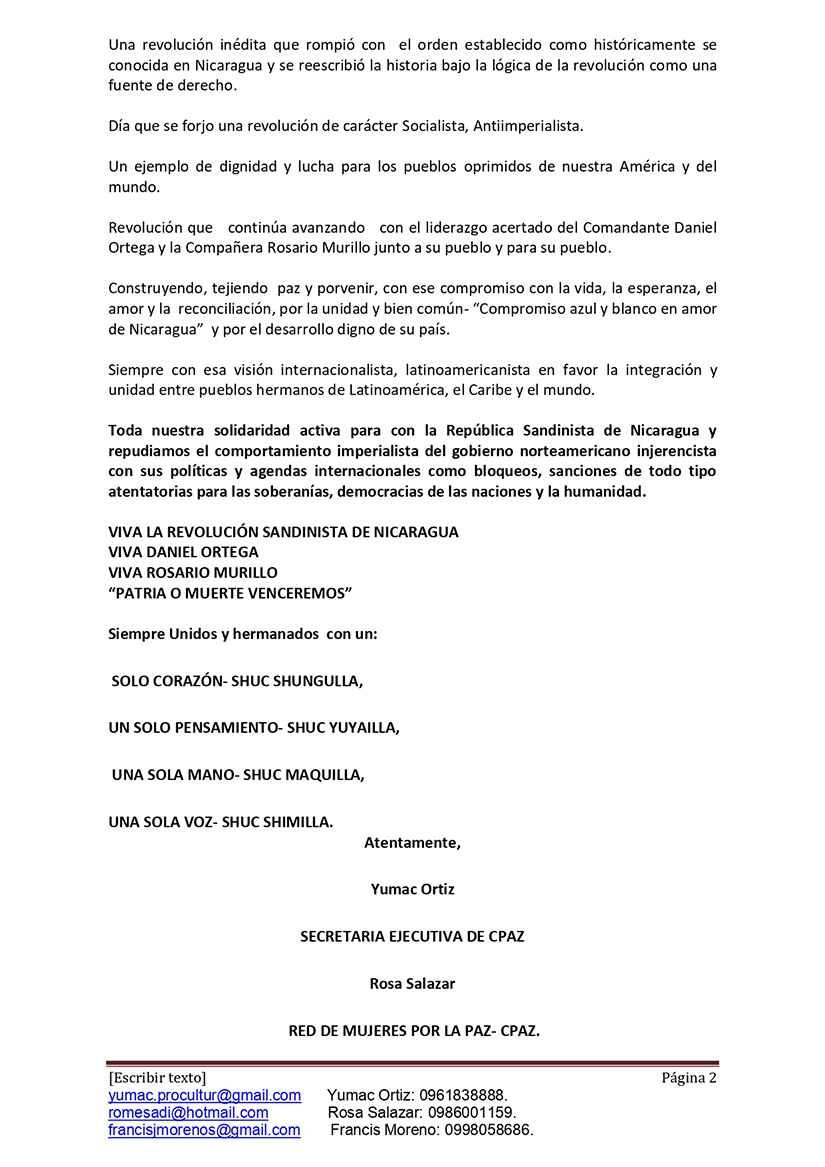 mensaje-cpaz-nicaragua