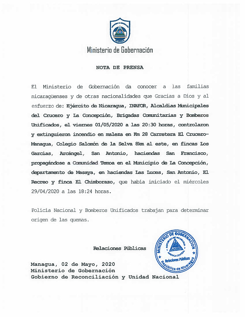 incendio-maleza-carretera-el-crucero-managua
