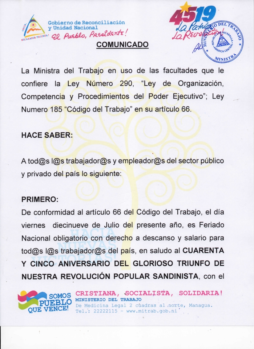COMUNICADO