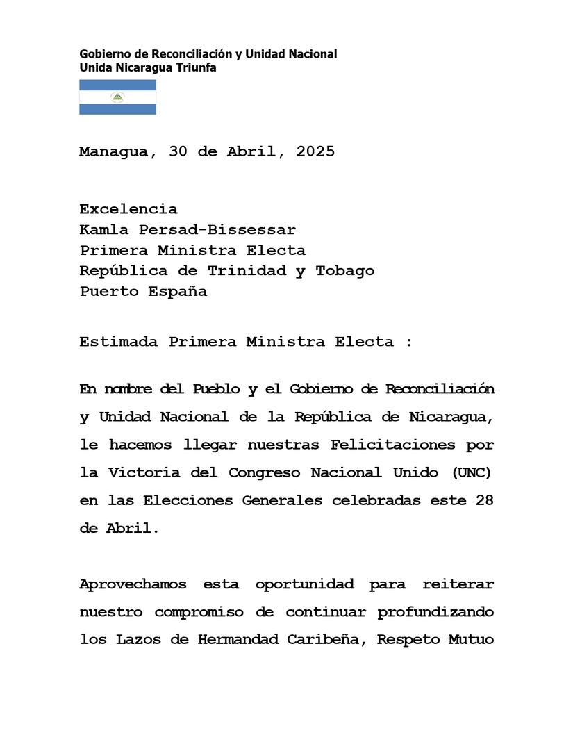 MENSAJE-A-PM-ELECTA-DE-TRINIDAD-Y-TOBAGO-(ESP)--30-ABR-2025_pages-to-jpg-0001