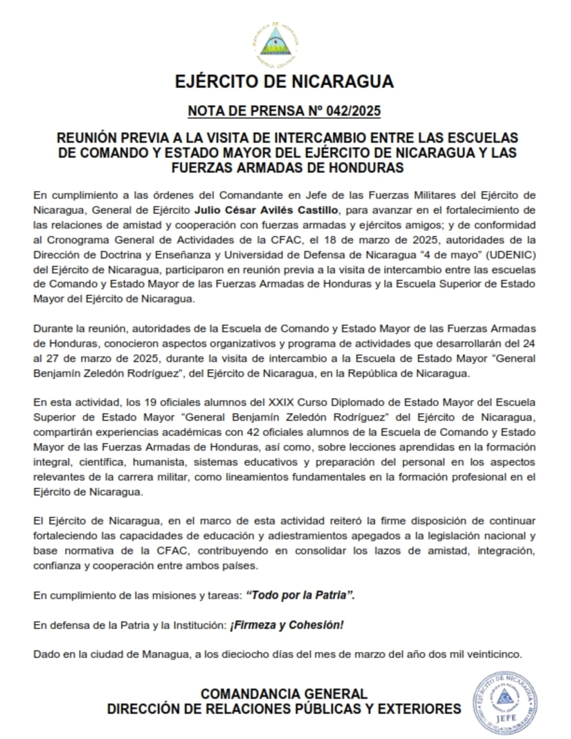 NP-N&deg;-042-Visita-de-Intercambio-entre-El-ejercito-de-Nicaragua-y-la-FAM-Honduras_001