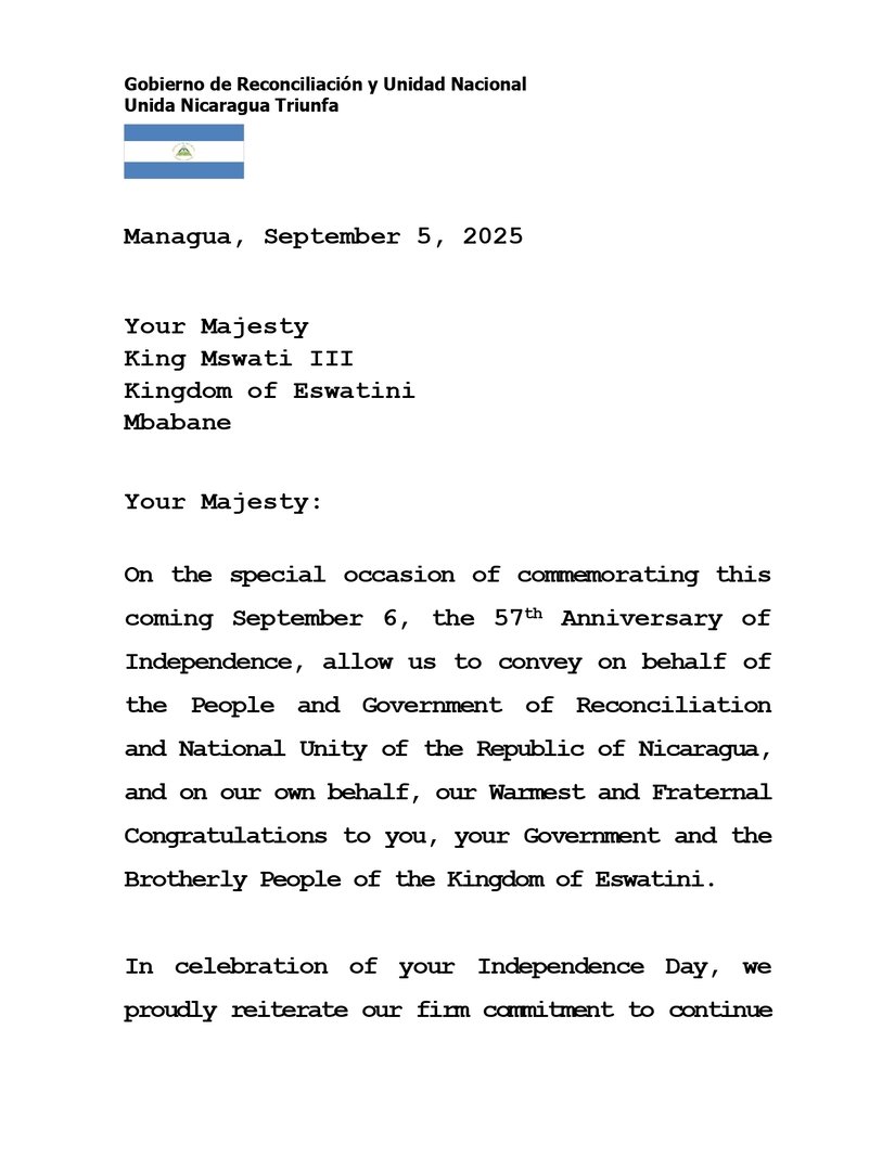 MENSAJE-AL-REY-DE-ESUATINI-(ENG)---05-SEPT-2025_page-0001